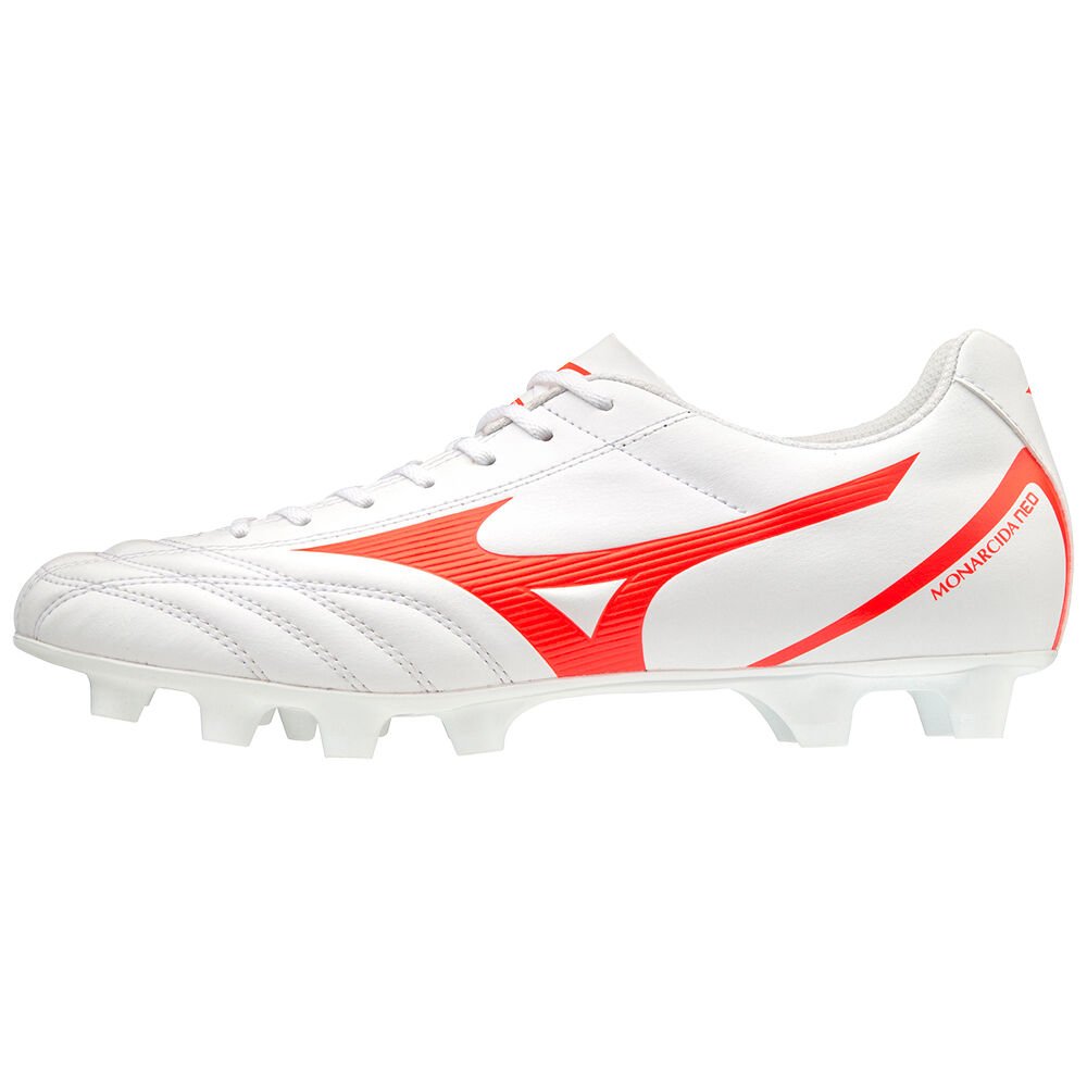 Chuteiras Mizuno Monarcida Neo Select - Mulher - Branco/Coral - ARHBW1367